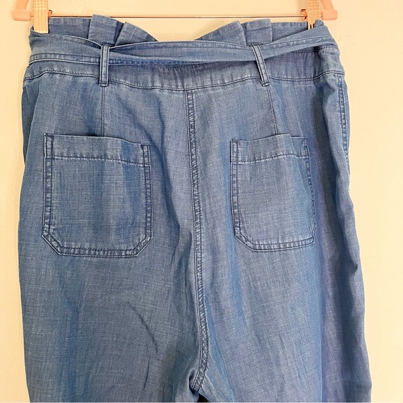 Boden Paperbag Utility Jogger Chambray Denim Size 10 Lightweight Preppy - Picture 8 of 11
